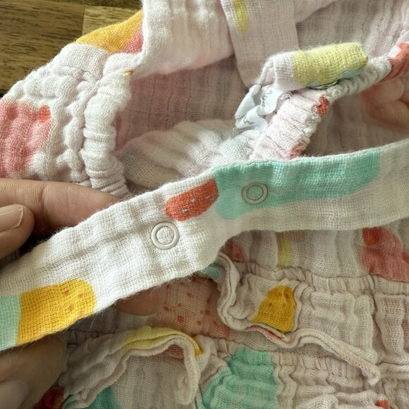 Angel Dear Ice Cream Print Cotton Muslin Bubble Romper Size 18-24mo Beach Summer - Picture 10 of 10